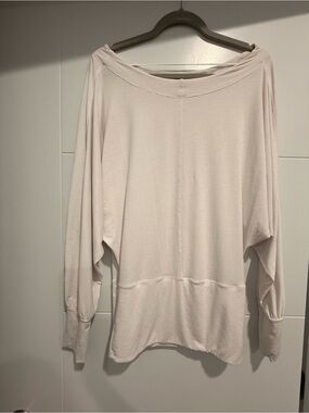 FP Movement by Free People Cream Off-Shoulder Long Sleeve Top